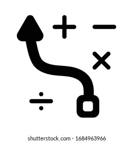 Business Planning black icon, strategy, tactics, account of money