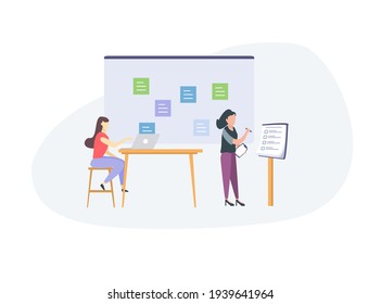 Business Planning concept banner with characters Suitable for web landing page, ui, mobile app, banner template vector illustration