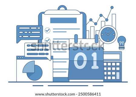 Business planning concept with data analysis, business analysis, sales market research, strategic analysis, product testing, business reports, company performance consulting.business management.