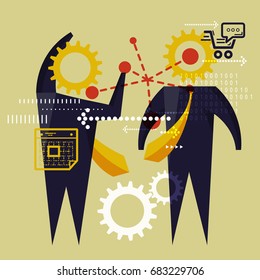 Business Planning - Connection - Illustration