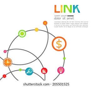 business planning with dot connection background 