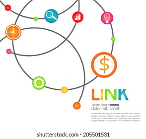 business planning with dot connection background 