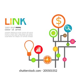 business planning with dot connection background 