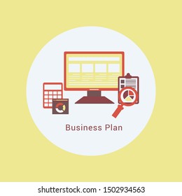 business planning Flat vector illustration
