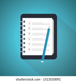 Business planning Flat vector illustration. blue theme concept