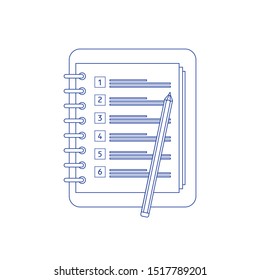 Business planning Flat vector illustration. Concept of line icon