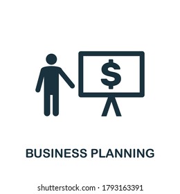 Business Planning icon. Creative element sign from business technology collection. Monochrome Business Planning icon for templates, infographics and more.