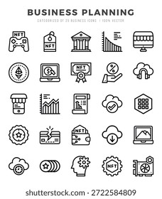 Business Planning Icon Pack 25 Vector Symbols for Web Design.