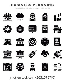 Business Planning icon pack for your website. mobile. presentation. and logo design.
