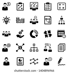 Business Planning Icon Set (Black Series)