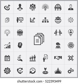 business planning icons universal set for web and mobile