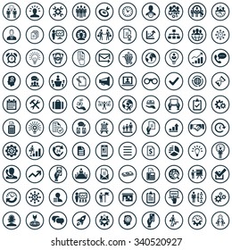 business planning Icons Vector set