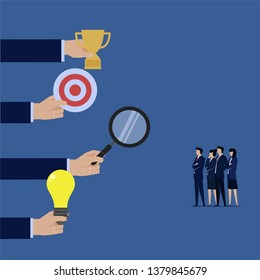 Business planning idea search target and trophy