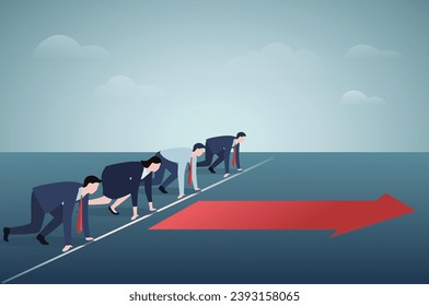 Business planning, New journey, competition concept.