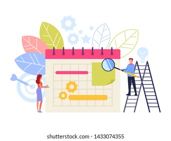 Business planning organization concept. Vector flat cartoon graphic design illustration