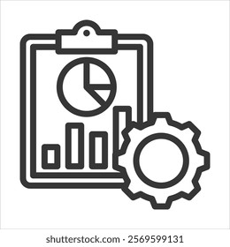 Business Planning Outline Icon Vector Illustration