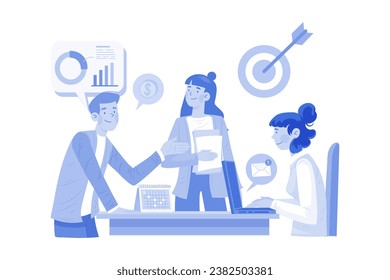 Business Planning Schedule Illustration concept on a white background