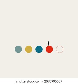 Business planning and strategy vector concept. Symbol of corporate leadership, growth, success. Minimal design abstract eps10 illustration