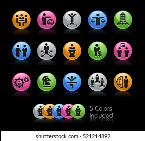 Business Planning and Success Icons / The file Includes 5 color versions in different layers.