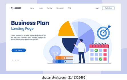 business planning, target, business workflow, time management, planning, task app, teamwork, meeting. Creative flat design for web banner, marketing material, business presentation landing page