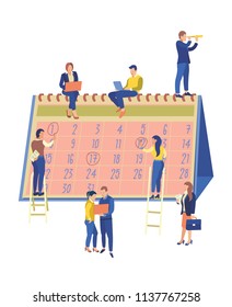 Business planning. Team work. Vector illustration