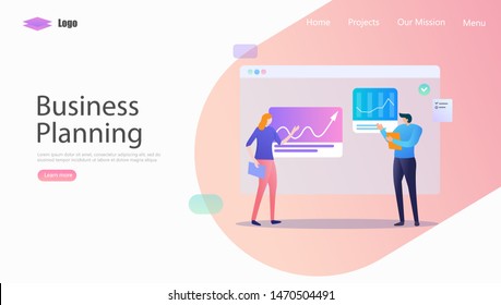 Business Planning Vector Illustration Concept, Suitable for web landing page, ui, mobile app, editorial design, flyer, banner, and other related occasion