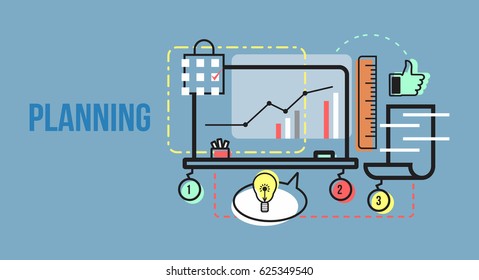 Business Planning Vector Illustration Flat Design Stock Vector (Royalty ...