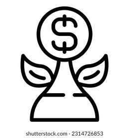 Business plant icon outline vector. People team. Office system