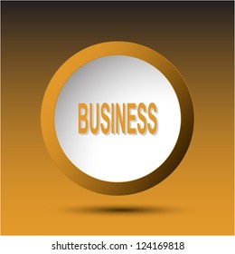 Business. Plastic button. Vector illustration.