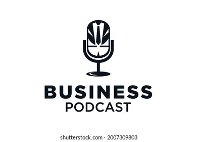 Business Podcast Logo Design Template Stock Vector (Royalty Free ...