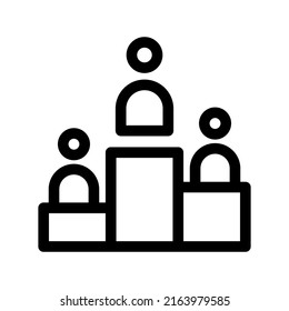 business podium icon or logo isolated sign symbol vector illustration - high quality black style vector icons
