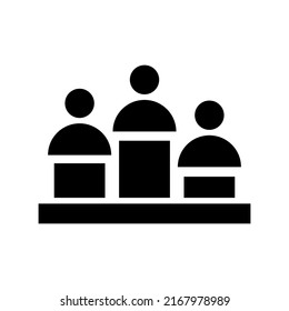 business podium icon or logo isolated sign symbol vector illustration - high quality black style vector icons
