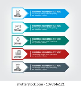 Business point infographic in professional colors