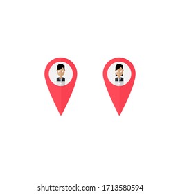 fondo de aislamiento vectorial de ubicación de punto de negocio