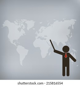 Business point to success, Vector illustration