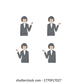 Business: Pointing At Something · Hand Gestures · Women(fill)