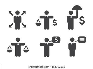 Business Policies Icons set vector illustration