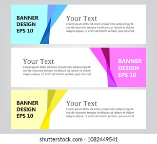 business polygon web banner set 