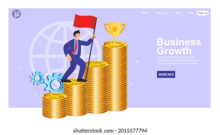 business porters a successful team. The investor holds money in ideas. financing of creative projects. Money growth prediction and progress report. sales improvement. Financial forecast vector.