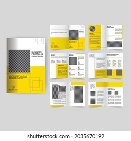 business portfolio, company profile ,annual report , brochure , flyer, presentations,magazine,and book layout template, with page cover design and info chart element. vector a4 size for editable.