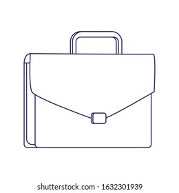 business portfolio icon over white background, flat design, vector illustration