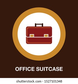 Business Portfolio Illustration, Office Suitcase - Briefcase Icon