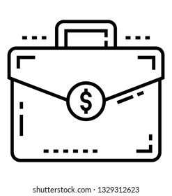 Business portfolio line icon vector 