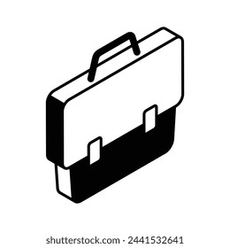 Business portfolio vector design, an amazing icon of business bag in editable style