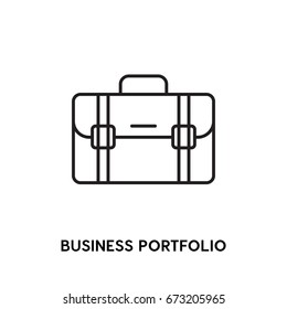 Business Portfolio Vector Icon, briefcase symbol. Modern, simple flat vector illustration for web site or  mobile app