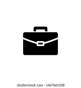 Business portofolio, bag or briefcase icon in flat style