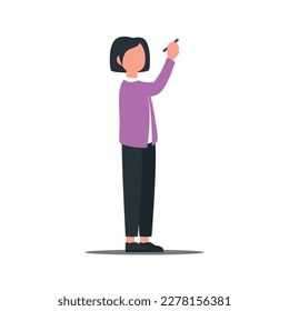 Business Poses. Vector illustration set of business people in work process.