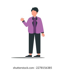 Business Poses. Vector illustration set of business people in work process.
