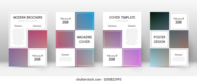 Business positive template for Brochure, Annual Report, Magazine, Poster, Corporate Presentation, Portfolio, Flyer. Adorable gradient cover page.