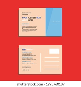 Business post card design template